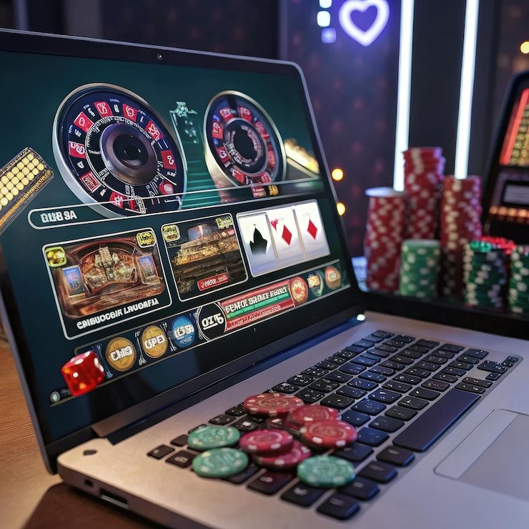 Mobile slot game interface on rajagaming showing reels, stake controls, and payout table